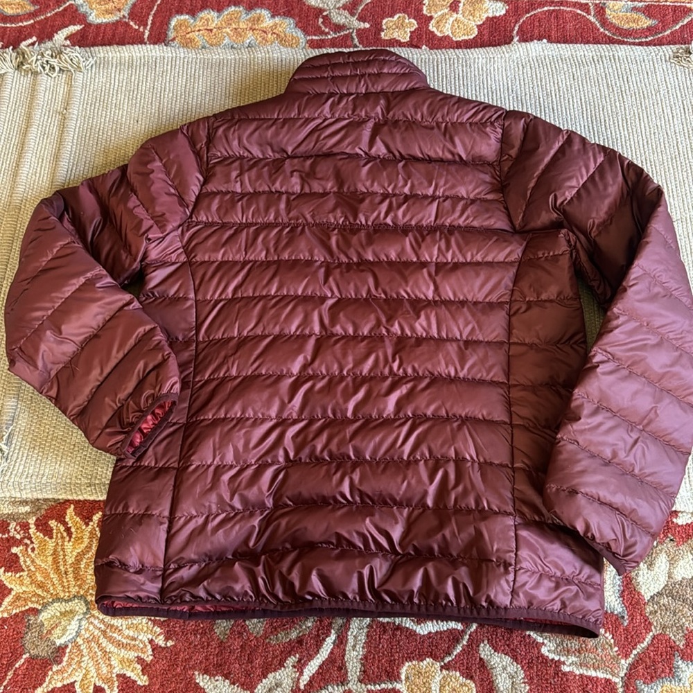 Patagonia Snap-T down sweater puffy pullover drumfire red maroon NWOT women’s L - Picture 2 of 14